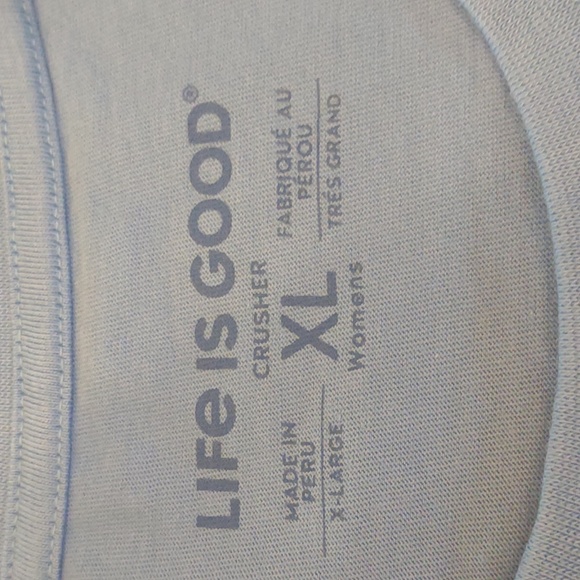 NWT SS Blue Rainbow Tee SZ XL By Life Is Good - Picture 5 of 10